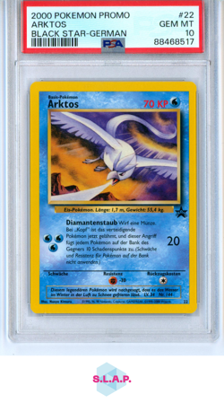 ARKTOS POKEMON 22 2000 BLACKSTAR PROMOKARTE NON-HOLO DEUTSCH PSA 10 - Image 1