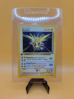 1st Edition French Zapdos Electhor 1999 Pokemon TCG Base Holo 16/102 LP - Image 1