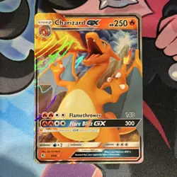 Pokemon Charizard GX 9/68 Hidden Fates Ultra Rare Full Art Holo Pokemon TCG - Image 1