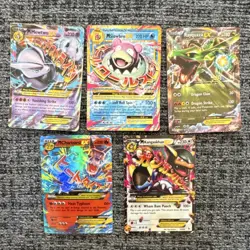 Pokemon TCG XY Mega EX Holo Lot - Mewtwo, Slowbro, Rayquaza, Charizard, Kangask… - Image 1