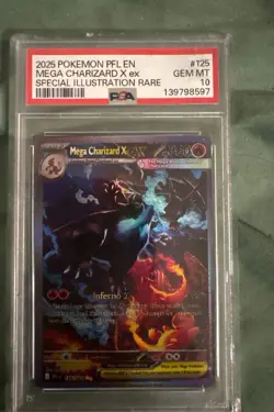 Pokemon Mega Charizard X ex Special Illustration Rare Holo 125/094 PSA 10 - Image 1