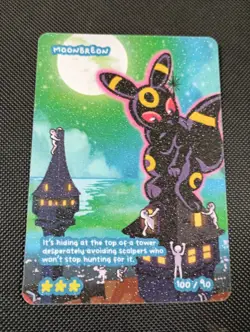 Moonbreon (Umbreon) 100/90 - Set Hit Holo - Pokedoodles Set 1 Fan Art- Pokemon - Image 1