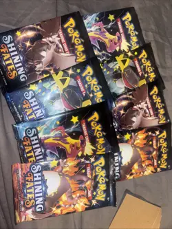 Pokemon TCG Shining Fates Booster Pack Lot of 8 - Image 1