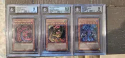 Yugioh 1st Edition Set Of 3 Shadow Of Infinity Ultra Rare Uria, Hamon, Raviel - Image 1