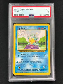 Pokemon 1999 Squirtle 63/102 PSA 5 - Image 1