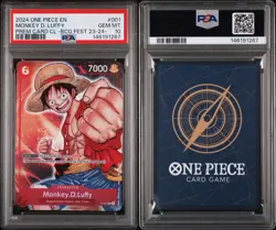 2024 ONE PIECE MONKEY D. LUFFY PSA 10 PREMIUM CARD COLLECTION BANDAI FEST 23-24 - Image 3