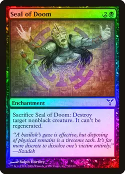 Seal of Doom FOIL Dissension PLD Black Common MAGIC GATHERING CARD ABUGames - Image 1