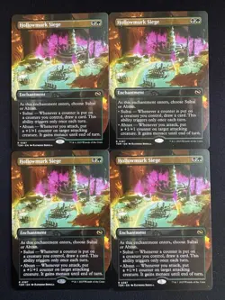 X4 Hollowmurk Siege (Borderless) Tarkir: Dragonstorm Regular - NM PLAYSET - Image 1