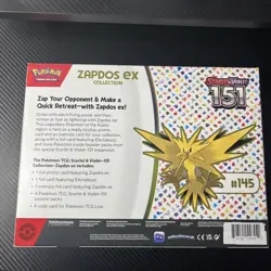Pokemon TCG Scarlet & Violet 151 Factory Sealed Zapdos Ex Collection Box - Image 2