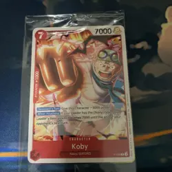 One Piece TCG P-092 Koby Pre Release Promo English Card sealed - Image 1