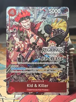 ONE PIECE TCG KID & KILLER EB01-003 ONLINE Regionals FINALIST CARD 2025 Vol.2 - Image 1