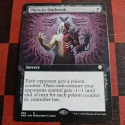 Mtg Phyresis Outbreak Extended NM/M All Will Be One Commander Card Borderless - Image 1