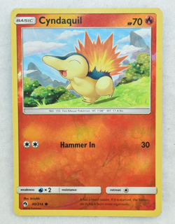 Pokemon Card Cyndaquil Lost Thunder Reverse Holo 40/214 - Image 1