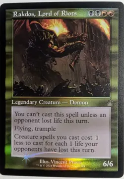Rakdos, Lord of Riots Foil Retro Frame x1 Ravnica Remastered MTG LP/NM - Image 1