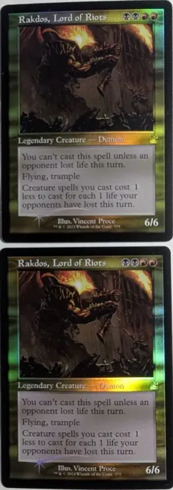 Rakdos, Lord of Riots Foil Retro Frame x1 Ravnica Remastered MTG LP/NM - Image 3