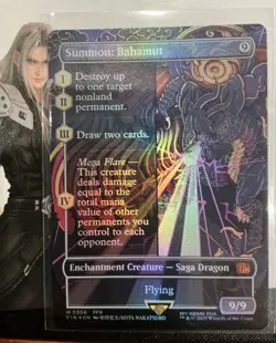 Summon: Bahamut (Borderless) Foil - Final Fantasy MTG Mythic #356 - Pack Fresh - Image 1