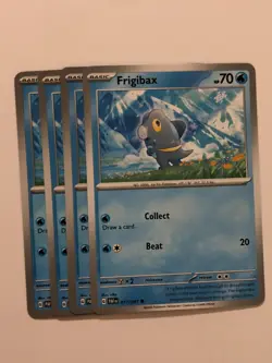 Pokemon Card Paldean Fates 4x Playset Frigibax 017/091 NM - Image 1
