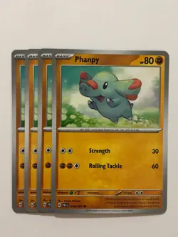 Pokemon Card Paldean Fates 4x Playset Phanpy 048/091 NM - Image 1