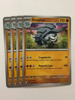 Pokemon Card Paldean Fates 4x Playset Donphan 049/091 NM - Image 1