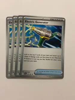 Pokemon Card Paldean Fates 4x Playset Electric Generator 079/091 NM - Image 1
