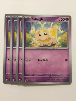 Pokemon Card Paldean Fates 4x Playset Fidough 038/091 NM - Image 1