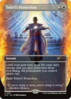 MTG Teferi's Protection (1691) - Rainbow Foil, NM-Mint, English Secret Lair Drop - Image 1