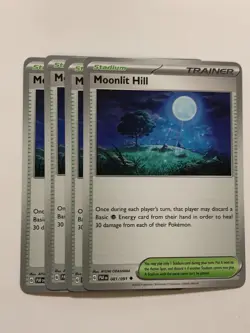 Pokemon Card Paldean Fates 4x Playset Moonlit Hill 081/091 NM - Image 1
