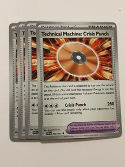 Pokemon Card Paldean Fates 4x Playset Technical Machine Crisis Punch 090/091 NM - Image 1
