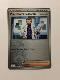 Pokemon Card Paldean Fates Reverse Holo Professor's Research Turo 088/091 NM - Image 1