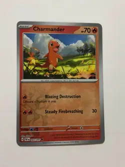 Pokemon Card Paldean Fates Reverse Holographic Charmander 007/091 NM - Image 1