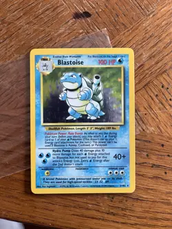 Pokemon TCG Base Set Blastoise Holo Card 2/102 Raw Near Mint Condition Rare - Image 1