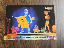 THE BATTLE OF THE CHAMPIONS #25 Topps Pokemon Card Mewtwo Strikes BLACK LOGO - Image 1