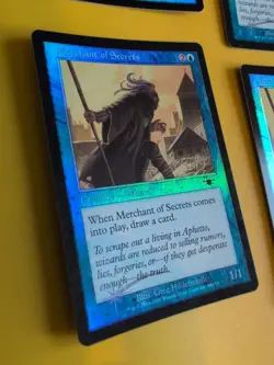 Merchant of Secrets x4 Playset Wizard LEGIONS (2003). OLD VINTAGE FOIL MTG CARD - Image 3