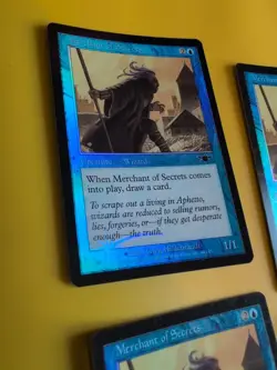 Merchant of Secrets x4 Playset Wizard LEGIONS (2003). OLD VINTAGE FOIL MTG CARD - Image 5