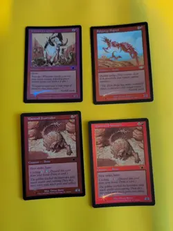 Macetail Hystrodon x2,Crested Craghorn,Ridgetop Raptor LEGIONS FOIL MTG 4 CARD - Image 1