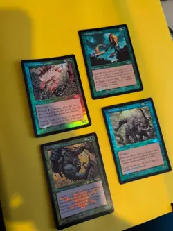 Feral Throwback,Canopy Crawler,Brontothrium. LEGIONS. OLD VINTAGE FOIL MTG 4CARD - Image 1