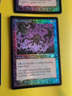 Earthblighter x3 & Skinthinner LEGIONS (2003). OLD VINTAGE FOIL MTG 4 CARD - Image 2