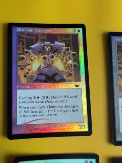 Gempalm Avenger x4. Soldier playset LEGIONS (2003). OLD VINTAGE FOIL MTG CARD - Image 2