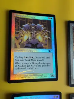 Gempalm Avenger x4. Soldier playset LEGIONS (2003). OLD VINTAGE FOIL MTG CARD - Image 3