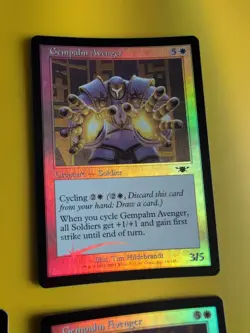 Gempalm Avenger x4. Soldier playset LEGIONS (2003). OLD VINTAGE FOIL MTG CARD - Image 5