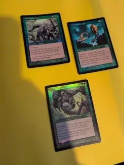 Feral Throwback,Brototherium,Canopy Crawler LEGIONS.VINTAGE FOIL MTG 3 CARD - Image 1