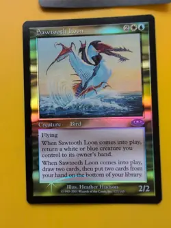 Sawtooth Loom x2 Bird MTG 2 Card. Planeshift.OLD VINTAGE FOIL - Image 1