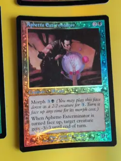 Aphetto Exterminator x4. Wizard playset LEGIONS (2003) OLD VINTAGE FOIL MTG CARD - Image 4