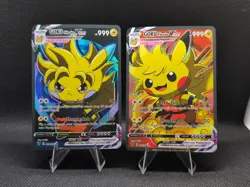 Pikachu Goku Pokemon Card VMAX GX EX GX ACG Holo Cosplay 2x Goku Cards - Image 1