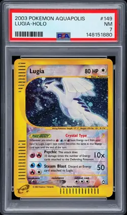 2002 Pokemon Lugia Aquapolis Secret Rare Holo 149/147 PSA 7 English Card - Image 1