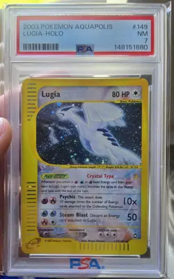 2002 Pokemon Lugia Aquapolis Secret Rare Holo 149/147 PSA 7 English Card - Image 4