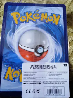 Promo Card Pikachu At The Museum Oversize Pokemon Card - Image 1