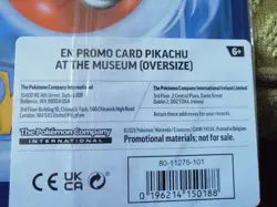 Promo Card Pikachu At The Museum Oversize Pokemon Card - Image 2