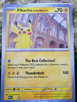 Promo Card Pikachu At The Museum Oversize Pokemon Card - Image 3