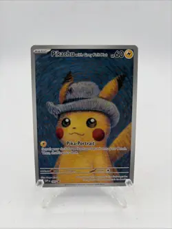 Pikachu with Grey Felt Hat SVP 085 Van Gogh Promo Card Near Mint! - Image 1